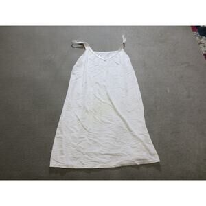 VINTAGE Vanity Fair Womens Slips 18 Nightie White Satiny Sleeveless